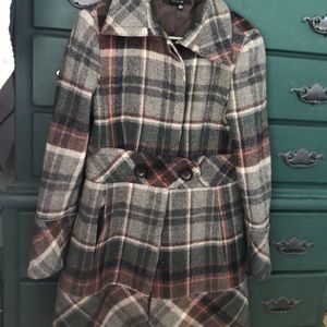 Plaid Zara Coat size L